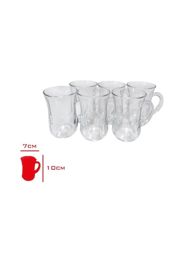 Bardak Kulplu 6 Li Istikane Mug Royaleks-81674