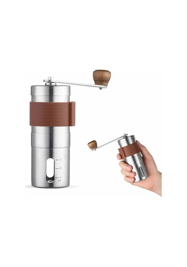 Jialan Ayarlanabilir Ayarları İle Manuel Kahve Çekirdeği Gümüş Wi Gümüş