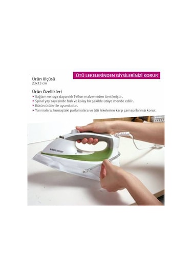 Ütü Altlığı Tüm Ütülere Uyumlu Yanmaz Yapışmaz Parlatmaz Teflon