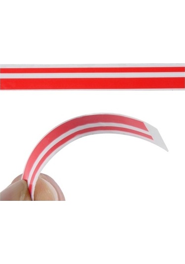 Cbtx 12mm 9.8m Kendinden Yapışkanlı Dekoratif Araç Şerit Bant Hattı Kırmızı A