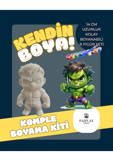 Hulk - Boyama Seti Ve Hulk Figürü