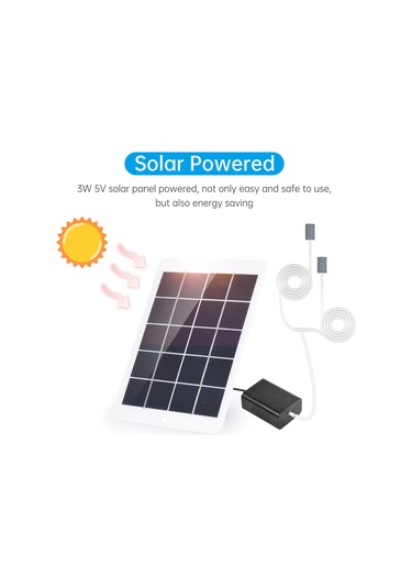 Akvaryum Balık Tankı İçin Güneş Enerjili Oksijen Hava Pompası