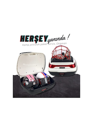 WOGEN 52 LT MOTOSİKLET ARKA ÇANTA ÜST BAGAJ+SIRT DAYAMA BYZ