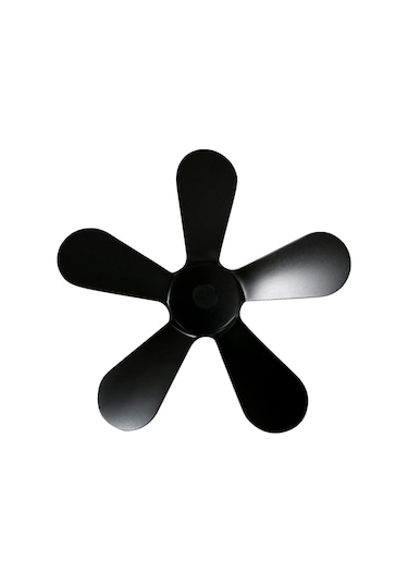 Gajeena Alüminyum 5-bıçaklı Isı Güçlü Odun Sobası Fanı, Odun Yakıcı Kömürlü Heater Için Isı Dayanıklı Değiştirme Bileşeni Siyah Diğer