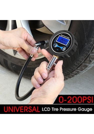 4 Adet Değiştirilebilir Dijital Lcd Lastik Lastik Hava Pompası Basınç Göstergesi Test Cihazı