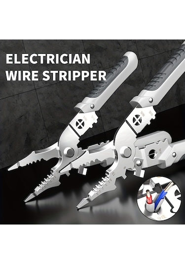 Konesam 16 Fonksiyonlu Çok Amaçlı Kablo Soyma Pensesi, Elektrikçi Ve Dıy İşleri İçin Dayanıklı Mangan Çeliği