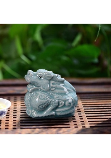 Lijinxu Magideal Seramik Çay Evcil Hayvan Sevimli Sanat El Ejderha