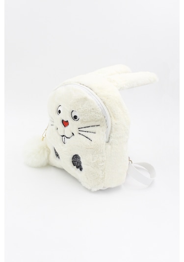Chantaky 039 3000  Peluş Tavşan Çocuk Sırt Çantası Beyaz