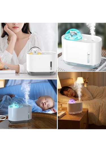 River World Masa Üstü Led Işıklı 300 Ml Uzay Ayısı Modelli Hava Nemlendirici