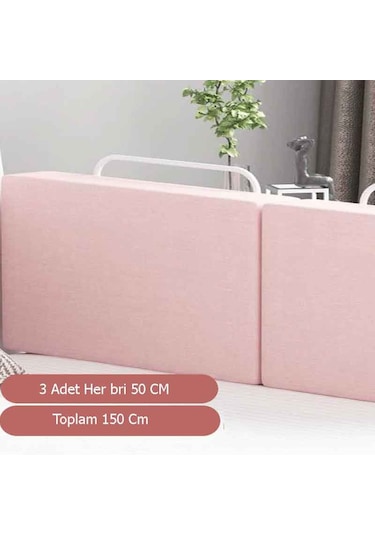 RevuBaby 150 Cm Serenity Yeni Nesil Yatak Bariyeri Korkuluğu Pembe