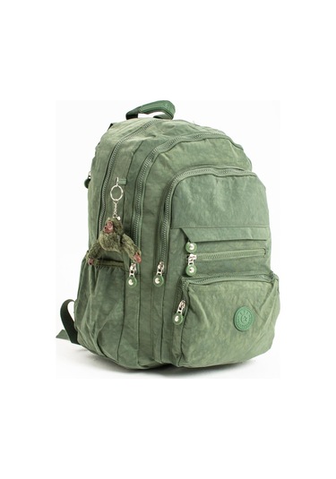 Ultra Hafif Çok Cepli Krinkıl Sırt Çantası Unisex Yeşil Model: 571-3b - Yeşil
