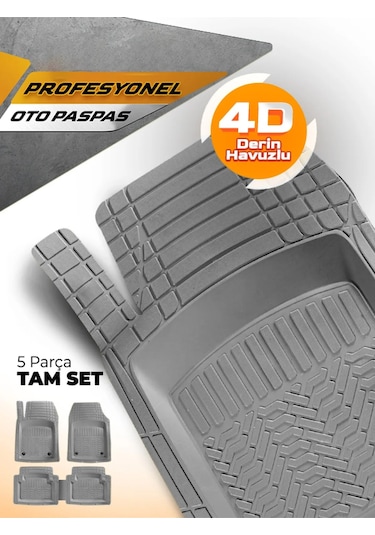 Minderland Pro - Audi Sq2 İle Uyumlu Paspas Seti, Gri