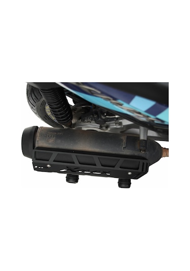 GP Kompozit Yamaha XMAX 250 2011-2017 Uyumlu Egzoz Koruma Kapağı Siyah