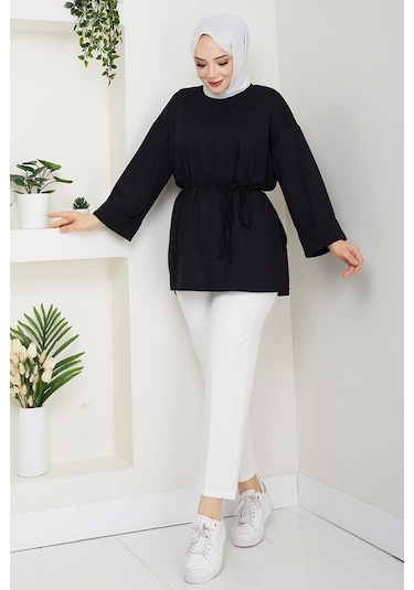 Günsel İpli Oysho Tunik 1646 - Siyah Siyah