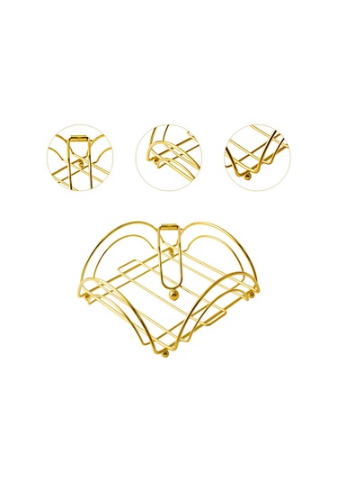 Homyl Dik Peçete Dispenseri Peçetelik Yemek Masası Altın Altın