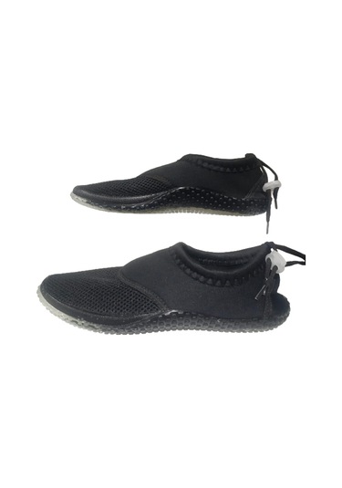 Serabien Erkek Siyah Fileli Deniz Havuz Plaj Ayakkabı Siyah