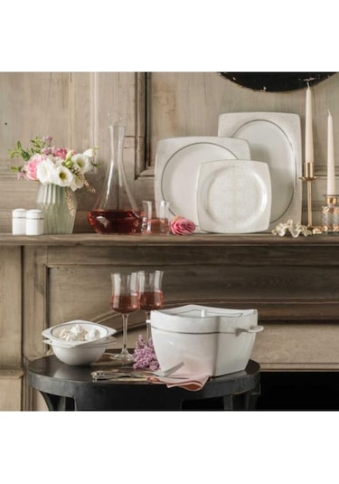 Korkmaz 60 Parça Bone Selection Kare Yemek Takımı A8437