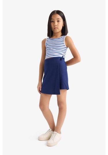 DeFacto Kız Çocuk Basic Düz Şort Etek B4465A825SMNV131 Lacivert DeFacto Kız Çocuk Basic Düz Şort Etek B4465A825SMNV131 Lacivert
