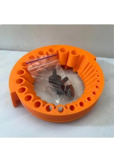 Folinda Açımlı Kesici Uyumlu 2-13 Mm Delikli Matkap Ucu Silecek, Abs Plastik Turuncu Polishing Kit Turuncu