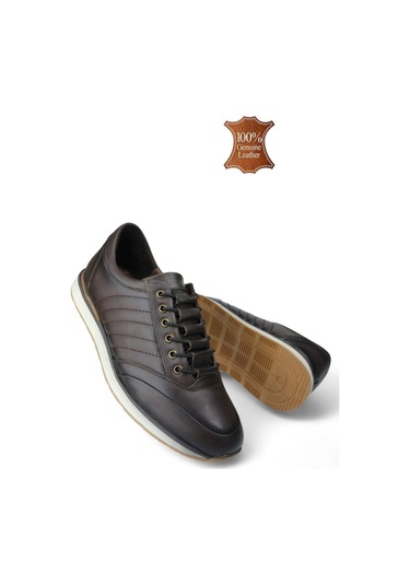 5095 İç Dış Hakiki Deri Ortopedik Ultra Rahat Şık Erkek Ayakkabı Kahverengi