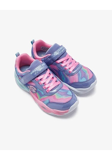 Kız Çocuk Mavi Işıklı Spor Ayakkabı Çok Renkli