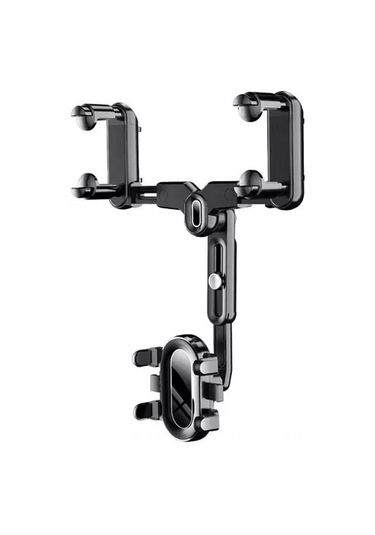 Springsun Araç Geribakış Aynası Telefon Tutucu: 4-7 İnç Uyumlu, 360 Döner, Isı Dayanıklı Abs+nano Pu Malzeme İle Sabit Tutma Mekanizması Siyah