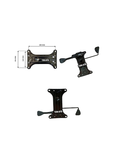 Turaofis Çift Kollu Mekanizma+100Lük Amortisör+Ahtapot Ayak+Krom Tekerlek