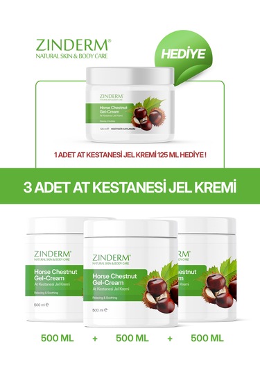 Zinderm At Kestanesi Masaj Kremi 3 x 500 ML
