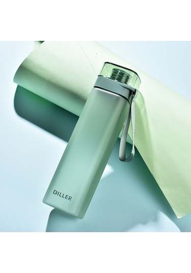 Mufunye Sağlıklı Yaşam İçin Dayanıklı Pc Materyal, Spor Ve Üniversite Kullanıma Uygun 550ml Yeşil Taşınabilir Su Bardağı Yeşil