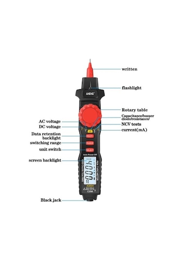 My Topped Aneng A3004 Dijital Multimetre, Ac/dc Gerilim Ve Akım Ölçüm Cihazı
