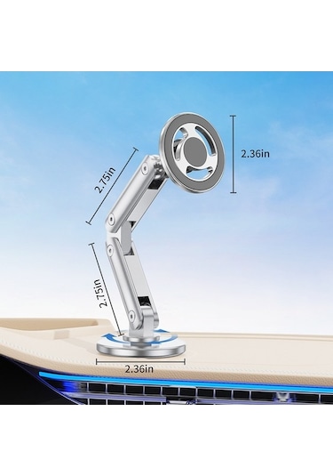 Tongxida Cbtx C13 Montaj Parçası, Magsafe Uyumlu Araç Telefon Tutucu - Gümüş Gümüş