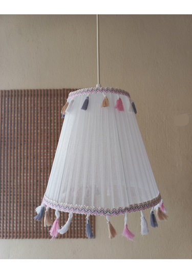 N-64 Beyaz Organze Yatak Odası Çocuk Ve Bebek Odası Avize Beyaz Beyaz