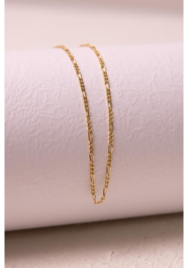 Altın Figaro Zincir Bileklik Çok Renkli