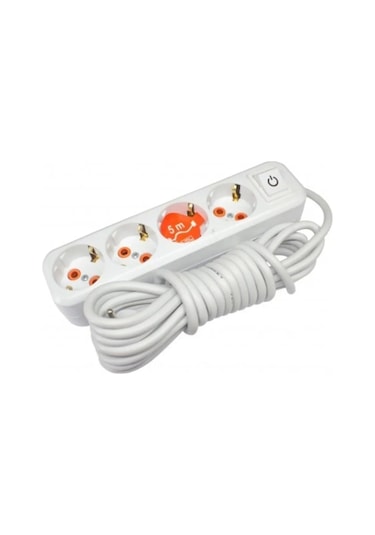 4'lü Anahtarlı Topraklı Grup Priz 5mt Royaleks-ast-a405 Diğer