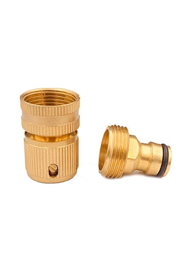 Qingmipy 3/4" Pirinç Bahçe Hortumu Bağlantısı - Su Geçirmez Ve Dayanıklı Diğer