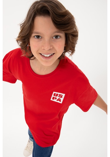 U.s. Polo Assn. Erkek Çocuk Kırmızı Tişört Basic 50295447-vr030 Kırmızı