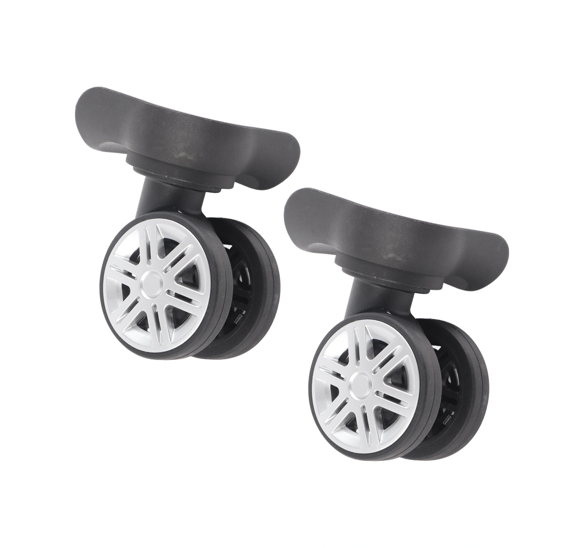 Shineyee Sessiz Çift Sıra Büyük Tekerlek Valiz Aksesuarı, Pp+pet Malzeme, Yüksek Kaliteli, Kolay Kurulum, Siyah 2 Adet Tekerlek + 8 Adet Vida