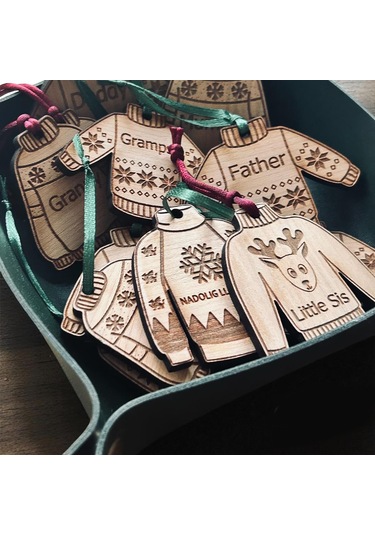 Ahşap Noel Yılbaşı Ağacı Süsü Kazak 5 Adet Noel Ağacı Süslemesi