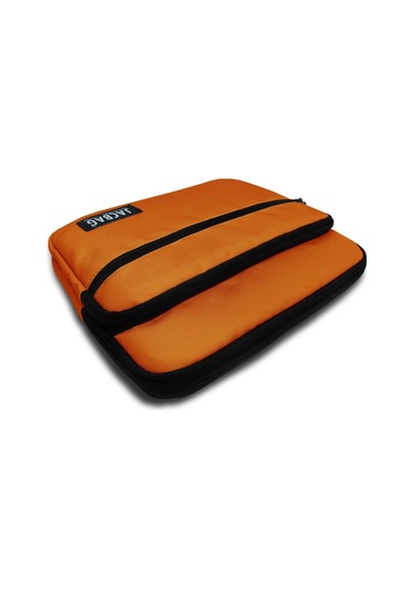 Jacbag Kiremit Turuncu Üç Cepli Tablet Telefon Çantası - Kız Çocuk/kadın Tablet Kılıfı