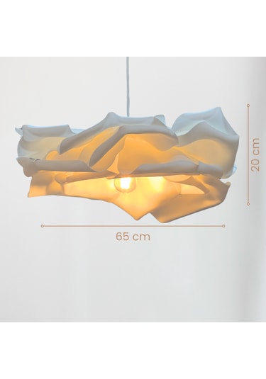 Vehha Tasarım Eva Beyaz Modern Sarkıt Avize Beyaz
