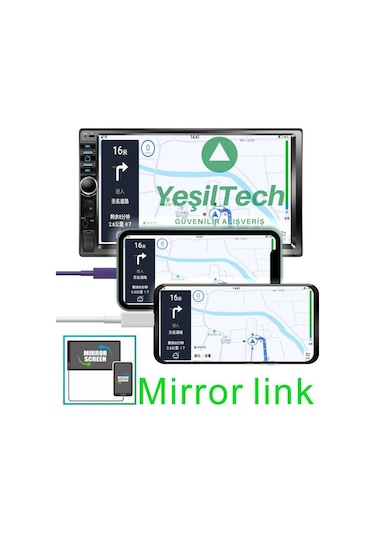 Kingwin  Oto Teyp 7 İnc+Geri Görüş Kamerası Bluetooth Mp5