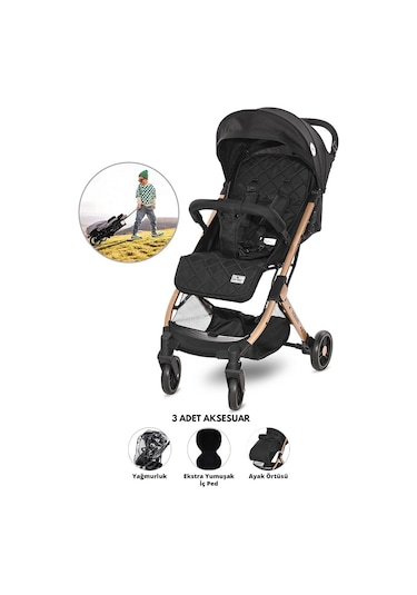 Lorelli Fiorano Spor Alüminyum Kabin Bebek Arabası Black