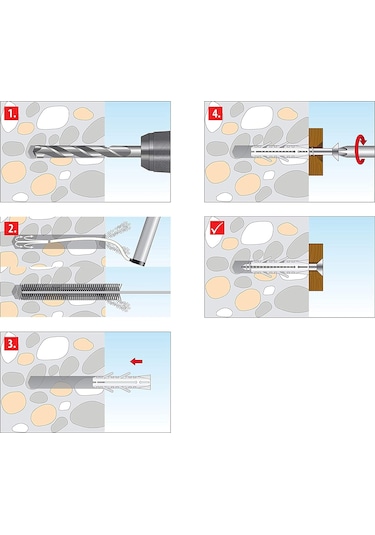 Tox Barracuda Plastik Dübel Vida Seti 6X30 Mm 12 Adet