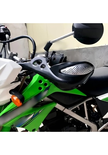 Xuweiwei 2pcs Off-road Motorcycle El Koruma Siyah Siyah Ve Turuncu Tasarım Kolay Montaj