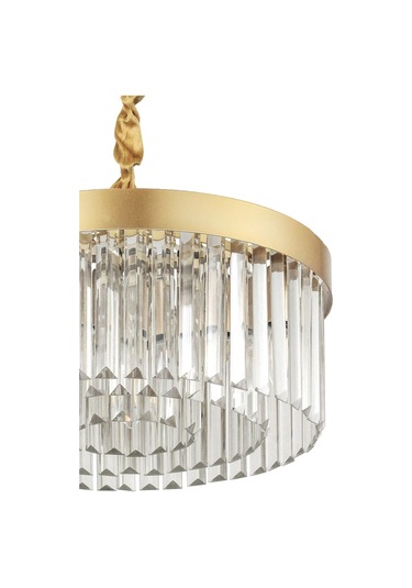 Desina 40'lık Kristal Taşlı Lüks Avize - Sarı-yaldız Sarı Yaldız