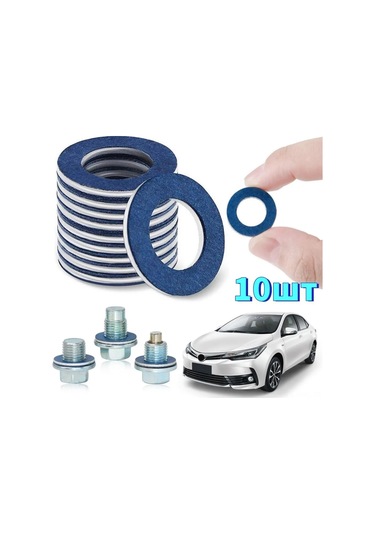 Honmex Toyota Ve Lexus İçin 10 Adet Alüminyum-pamuk Yağ Sızıntı Vidalı Y垫片i - 90430-12031 Uyumlu, İç Çap 12.2mm, Dış Çap 21mm