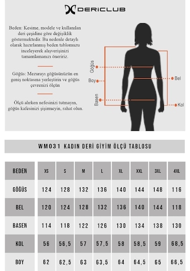 Dericlub Wm031 Oversize Biker Kadın Silme Deri Mont