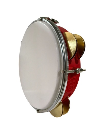 Fasıl Tefi Profesyonel Carbon Kırmızı Renk Kasnak, Beyaz Film