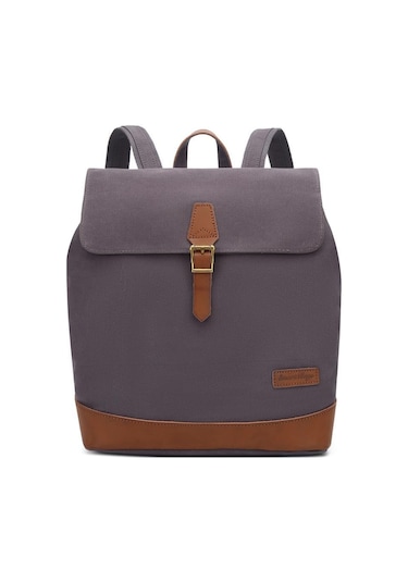 Kanvas Kumaş Kadın Sırt Çantası Smart Bags 1329 Kahverengi