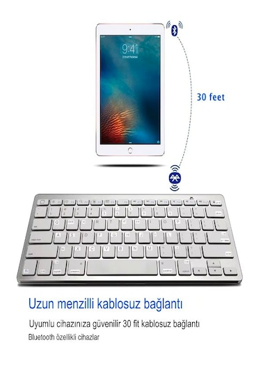 Mini Apple Uyumlu iOS Android Windows 2.4g+bt5.2+bt3.0 Bluetooth Klavye